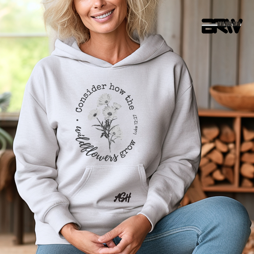 'Consider how the Wildflower grow' Faith Hoodie
