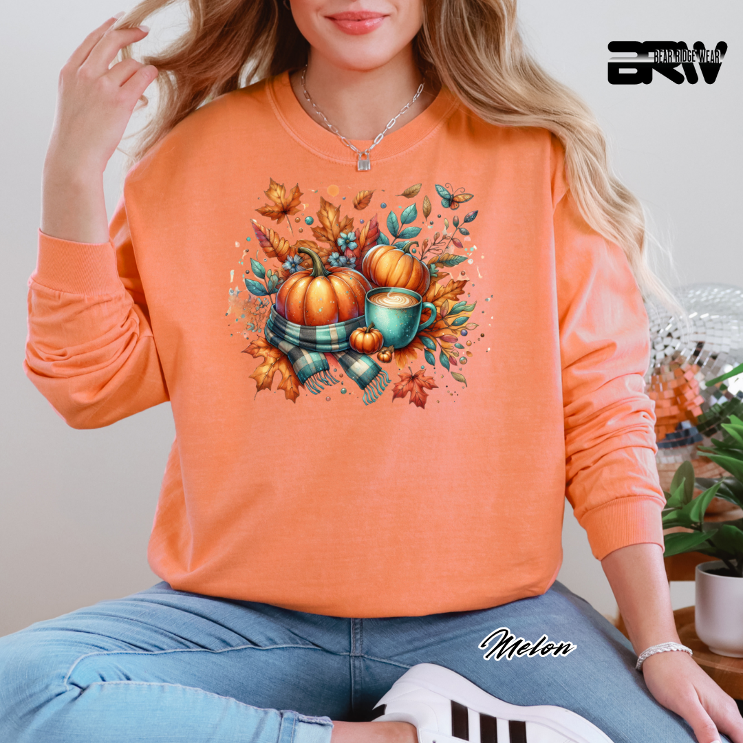 'Pumpkin Coffee' Fall Long-Sleeve Tee