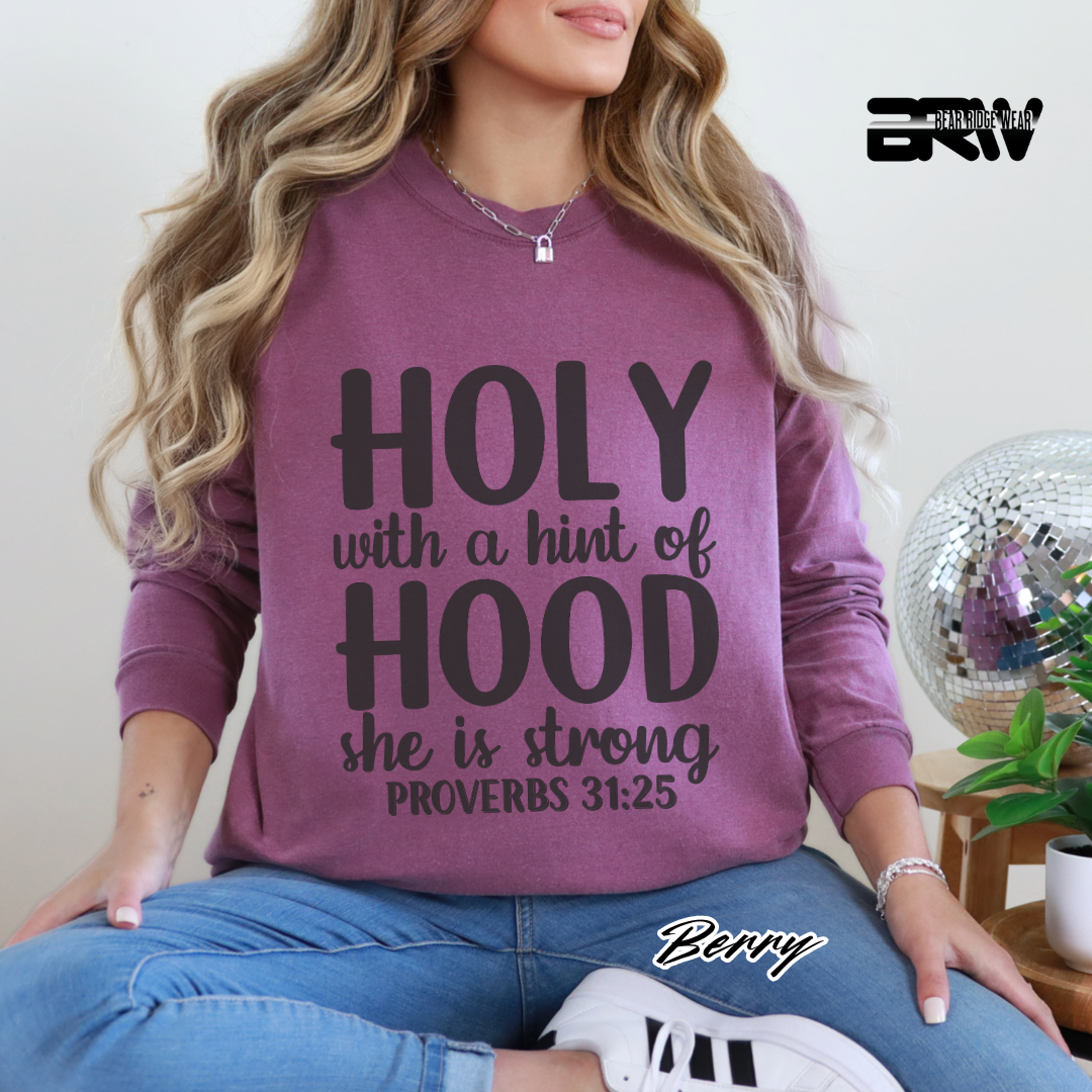 'Holy With A Hint' Faith Long-Sleeve Tee