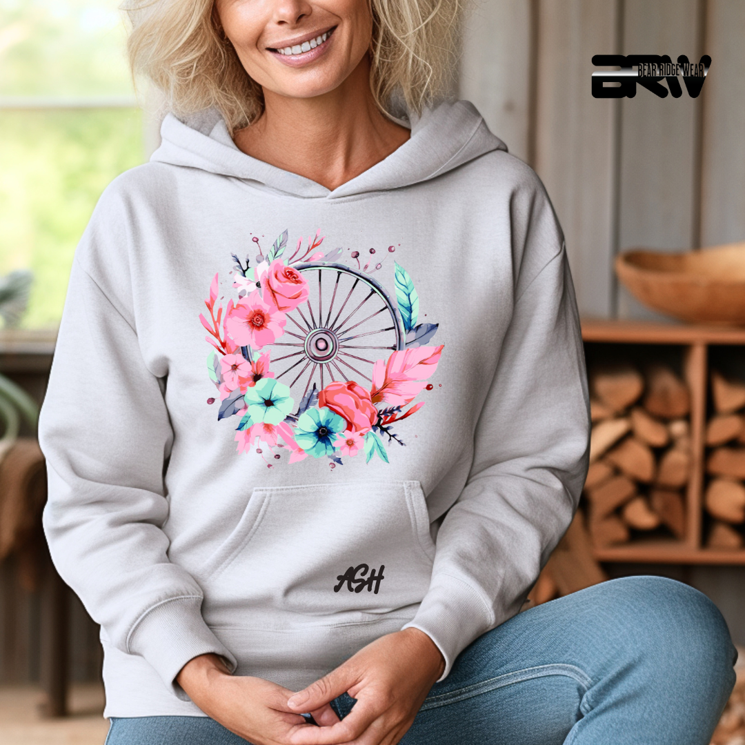 'Flower-Wagon Wheel' Hoodie