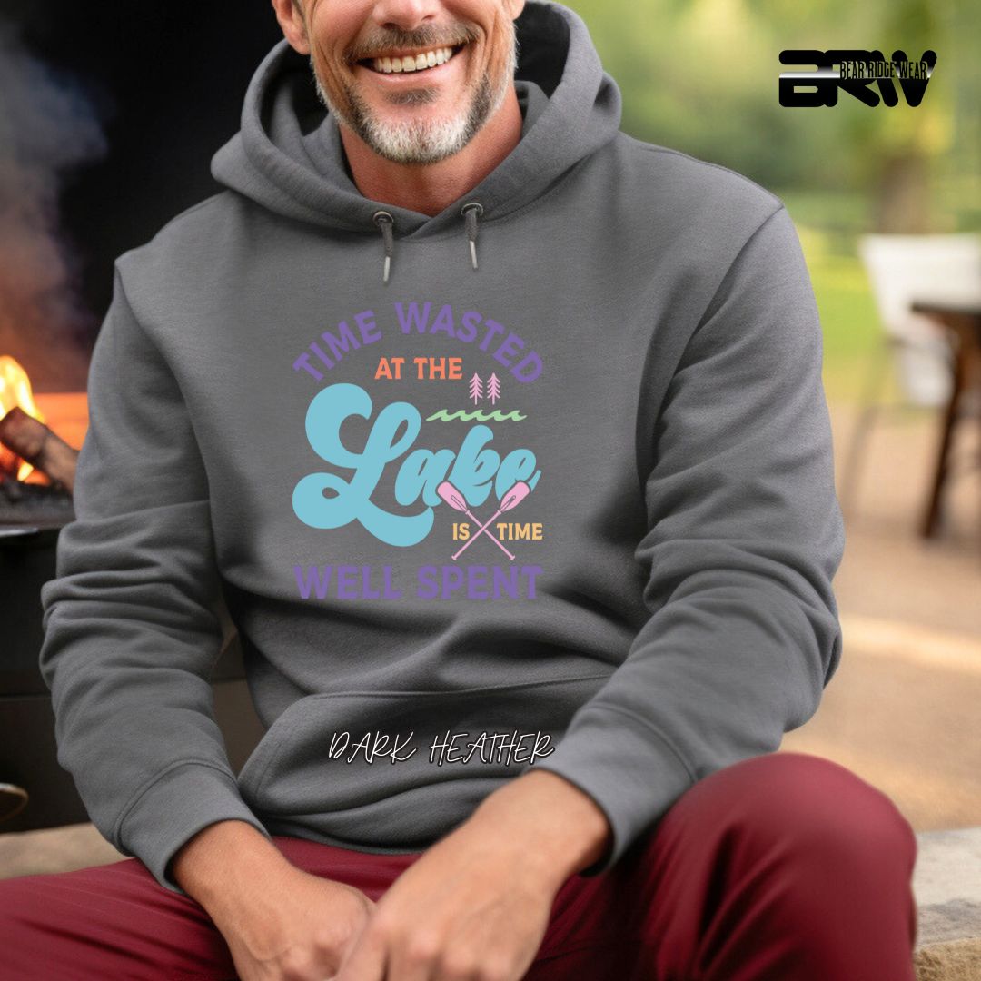 'Time Wasted At The Lake Is Time Well Spent' Summer Hoodie