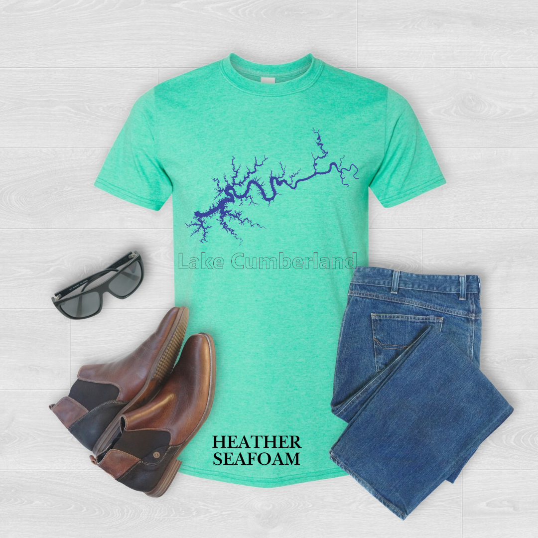 "Blue Lake Cumberland Map" Tee