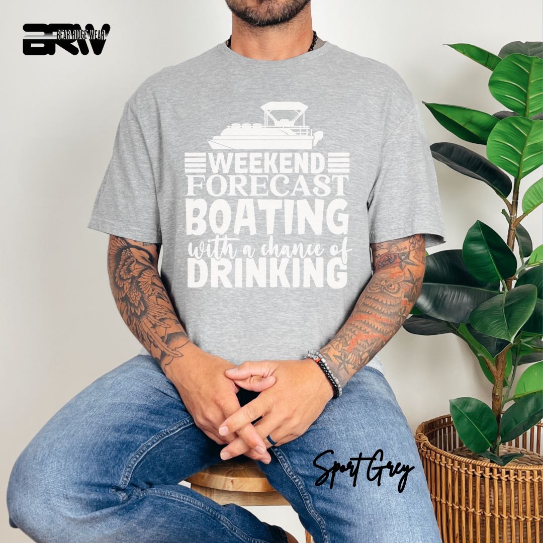 'Weekend Forecast-Boating' Summer T- Shirt