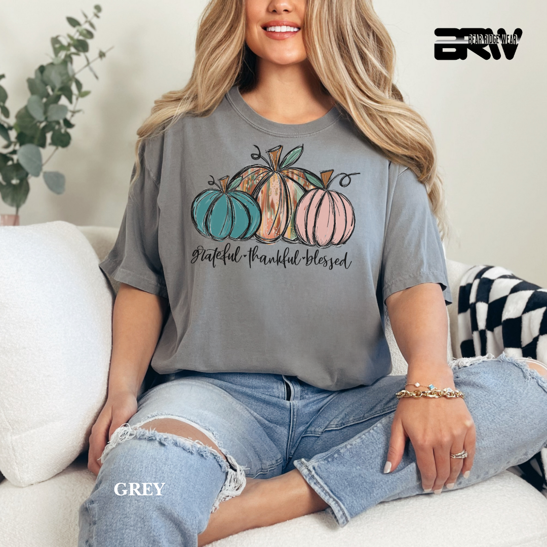 'Grateful Thankful Blessed' Fall Tee