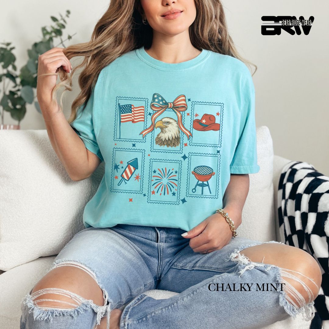 Stamps- Patriotic Tee