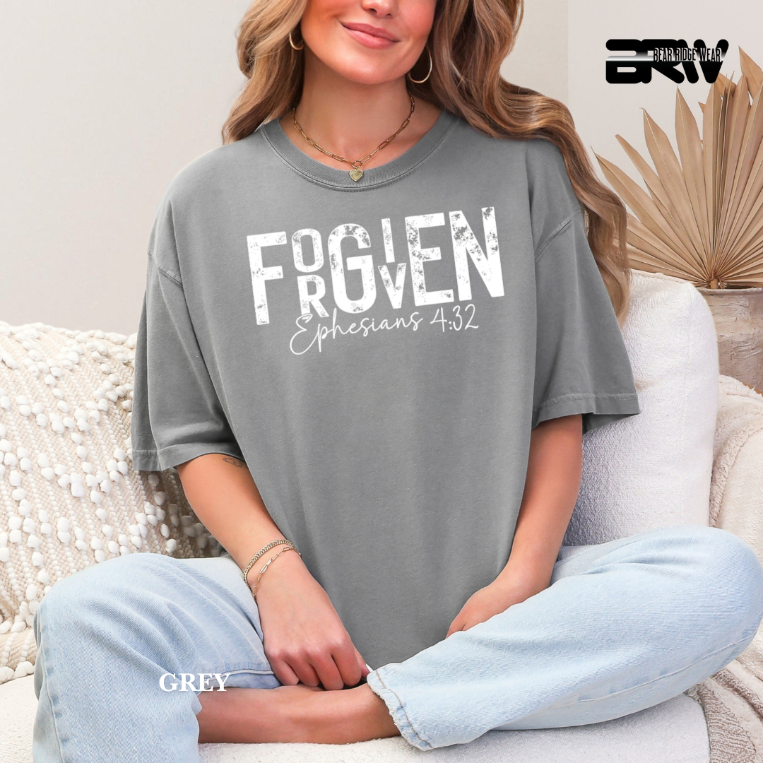 'Forgiven-White' Faith Tee