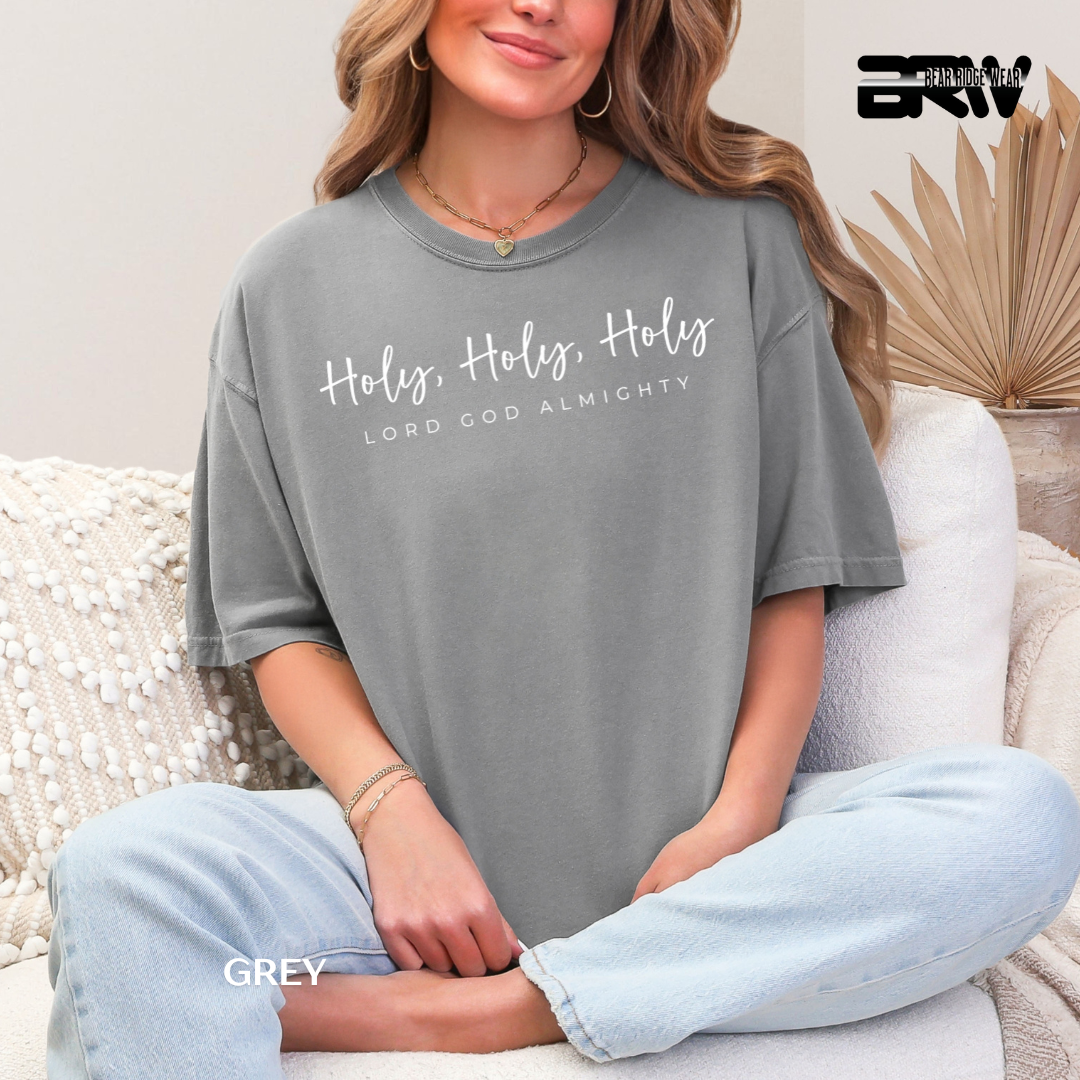 'Holy Holy Holy-White' Faith Tee