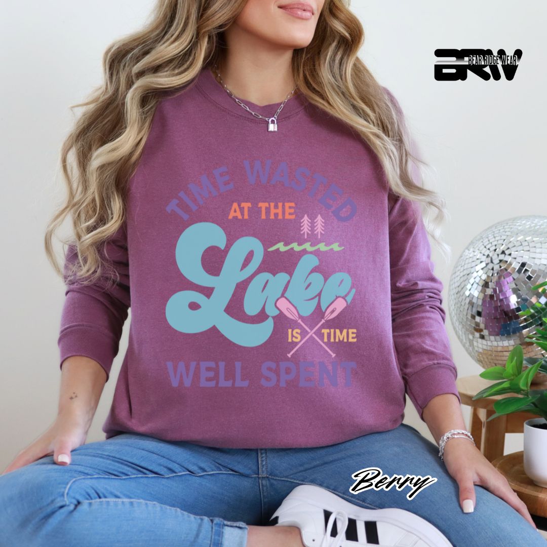 'Time Wasted At The Lake' Summer Long Sleeve Tee
