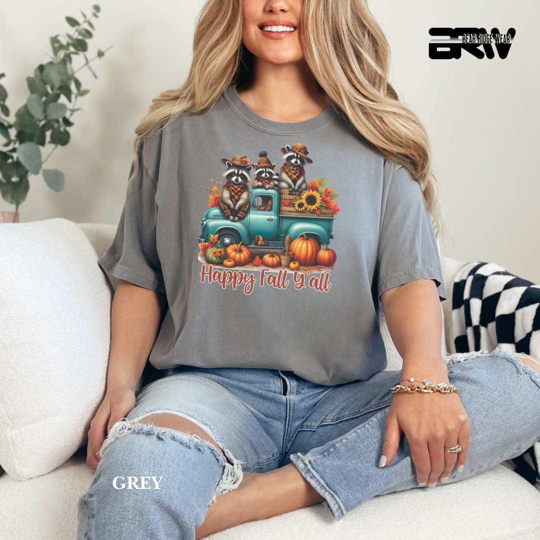 'Happy Fall Yall-Raccoons' Fall Tee