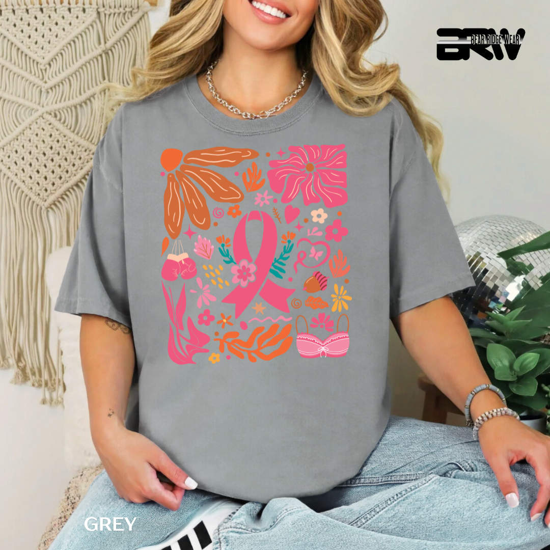 'Breast Cancer Boho' Awareness Tee