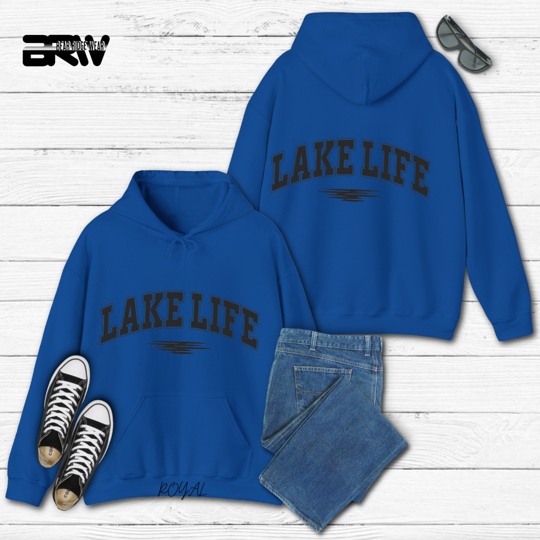 "Black Stroke Lake Life" Hoodie