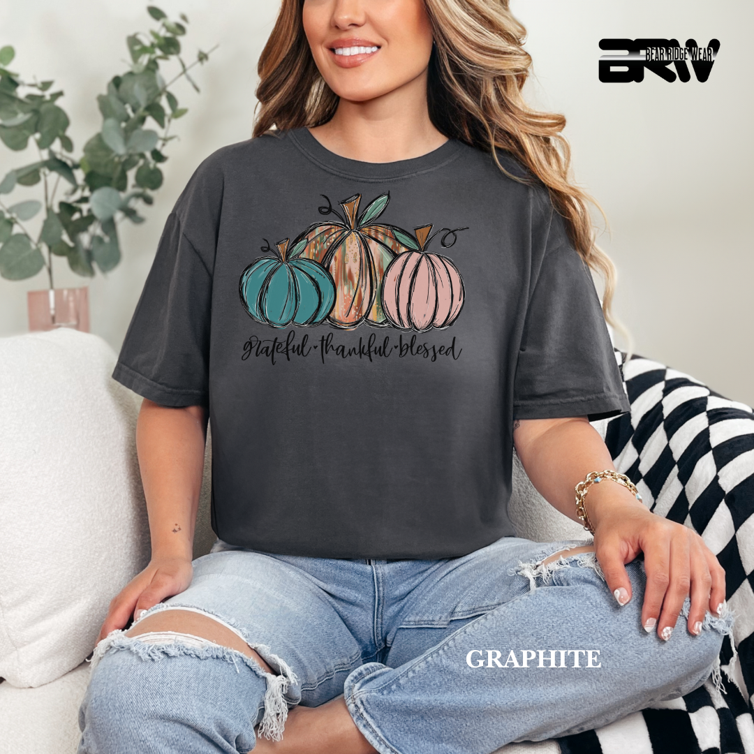 'Grateful Thankful Blessed' Fall Tee