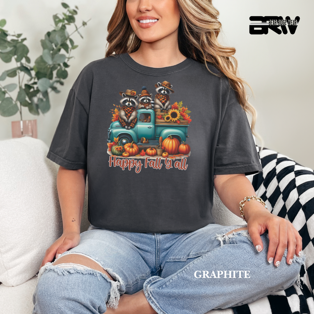 'Happy Fall Yall-Raccoons' Fall Tee