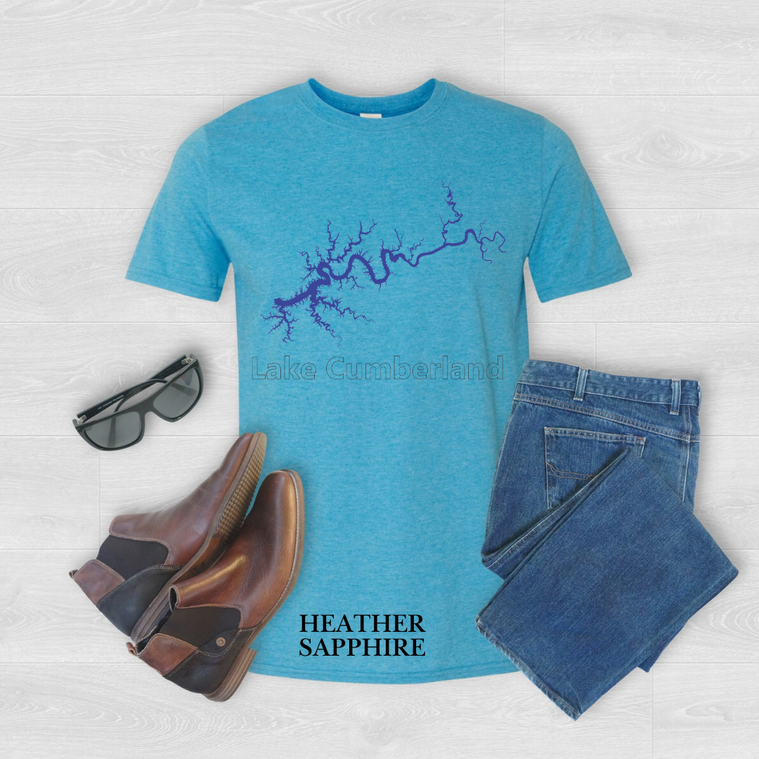"Blue Lake Cumberland Map" Tee