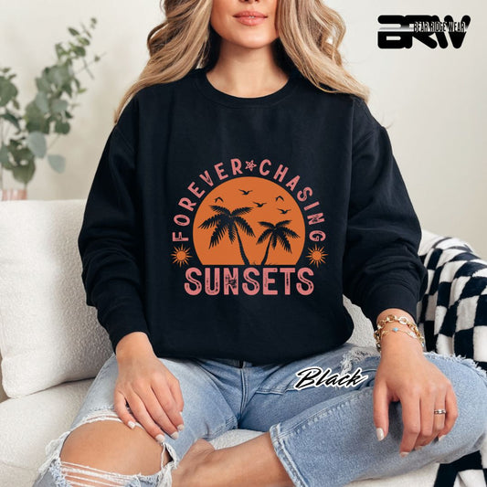 'Forever Chasing Sunsets' Summer Long Sleeve Tee