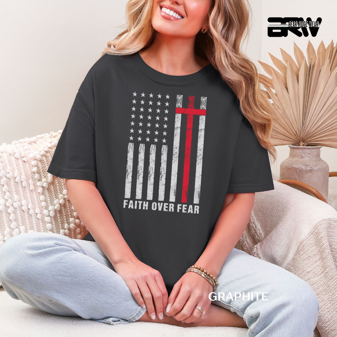 'Faith over Fear-Flag' Faith Tee