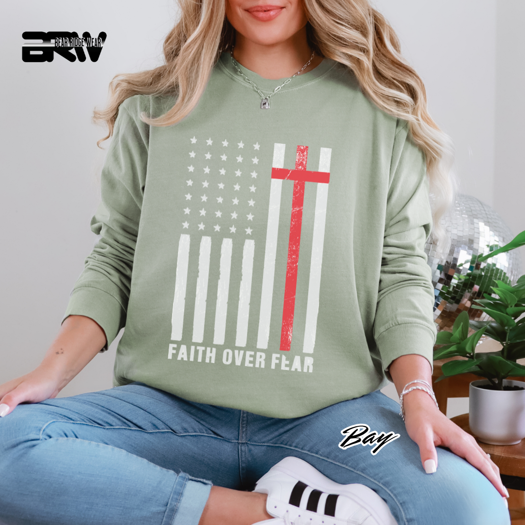 'Faith Over Fear' Faith Long-Sleeve Tee