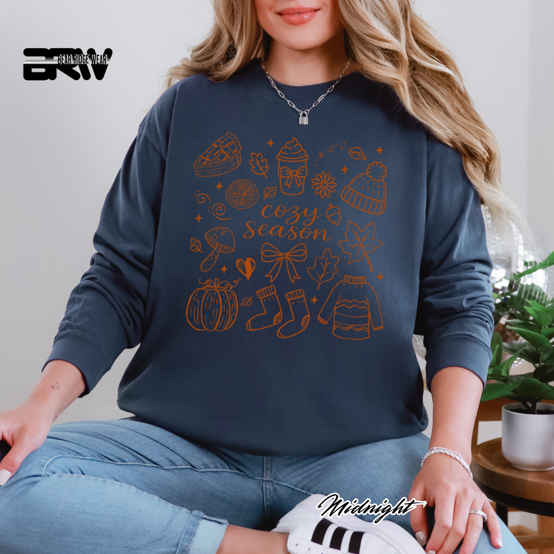 'Cozy Season Fall' Fall Long-Sleeve Tee