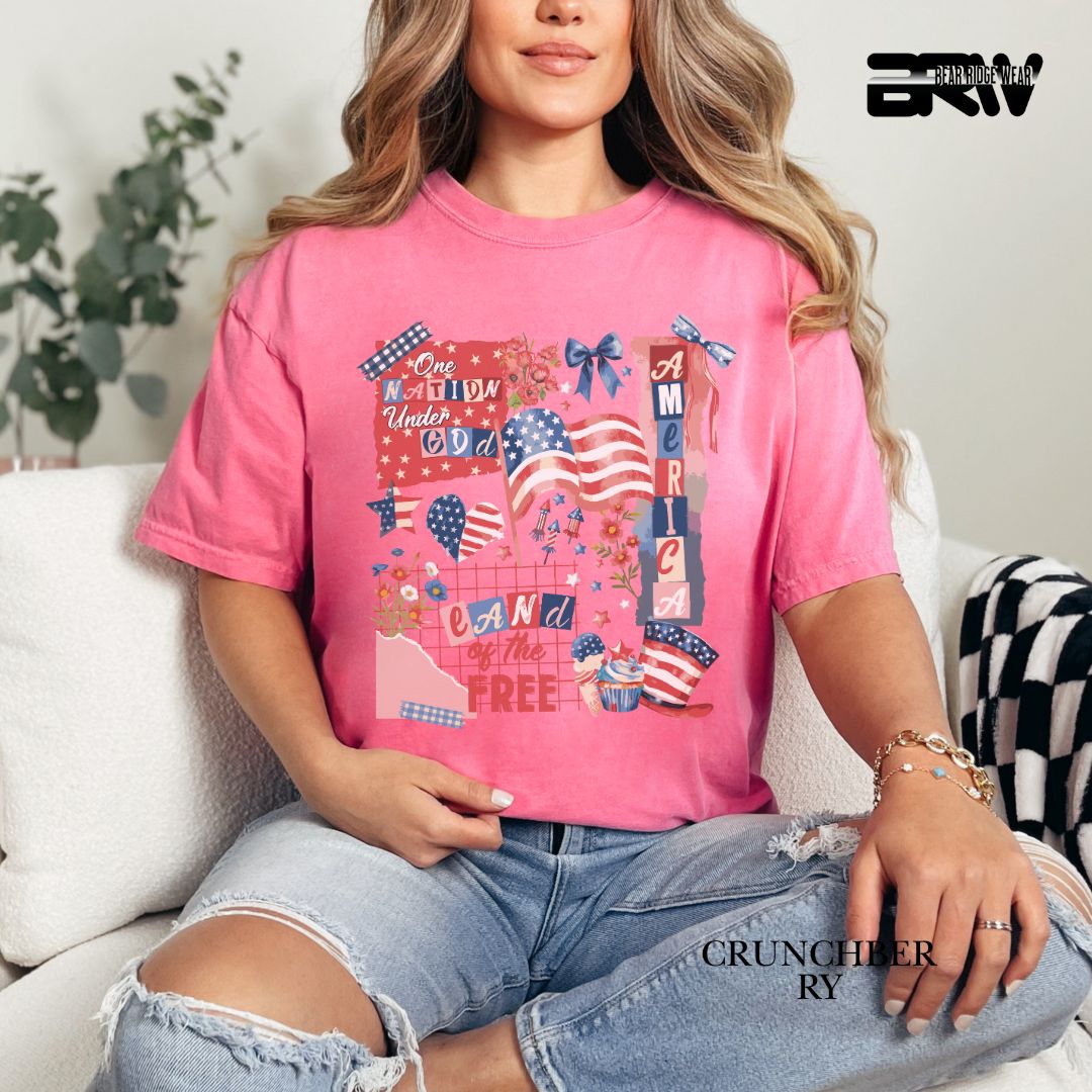 America One Nation- Patriotic Tee