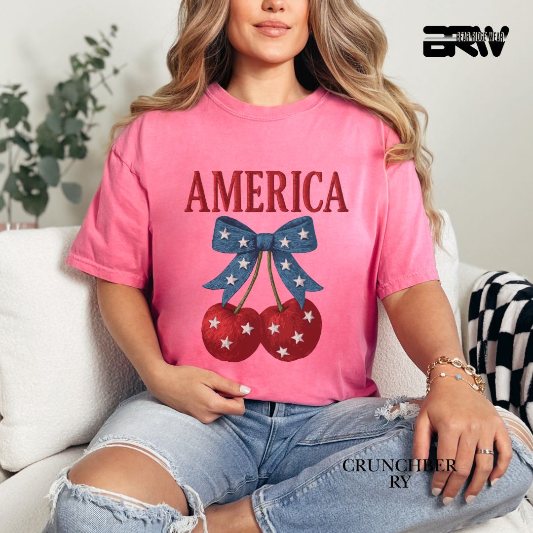 America Cherries - Patriotic Tee