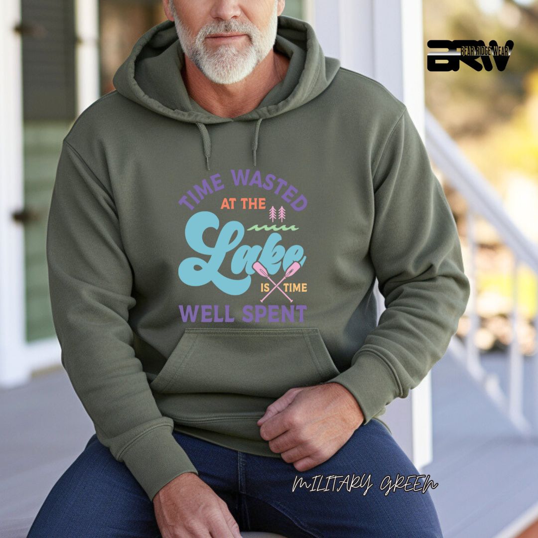 'Time Wasted At The Lake Is Time Well Spent' Summer Hoodie