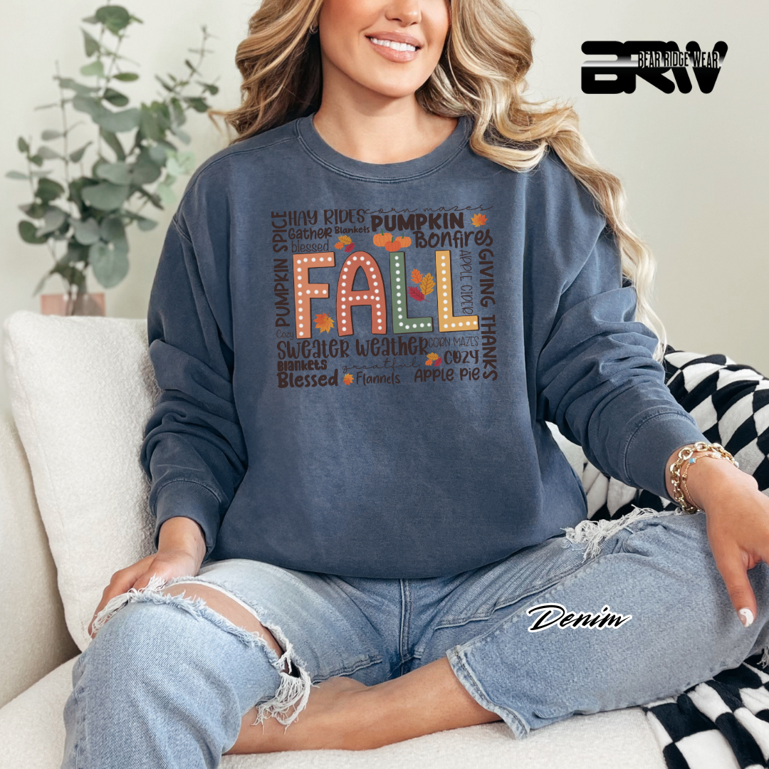 'Fall Hay Rides etc' Fall Crewneck Sweatshirt