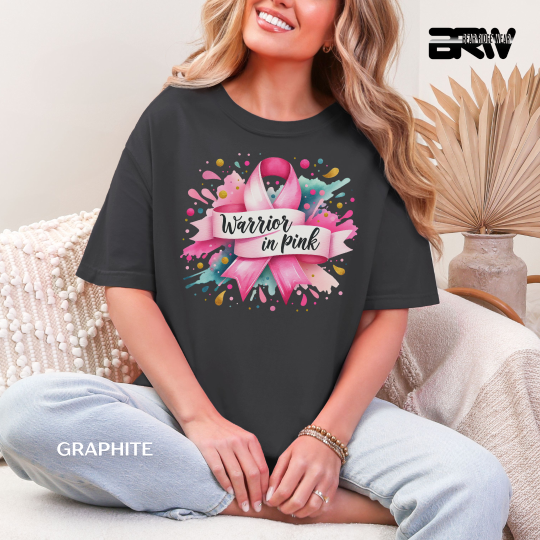 'Breast cancer Warrior in Pink' Awareness Tee