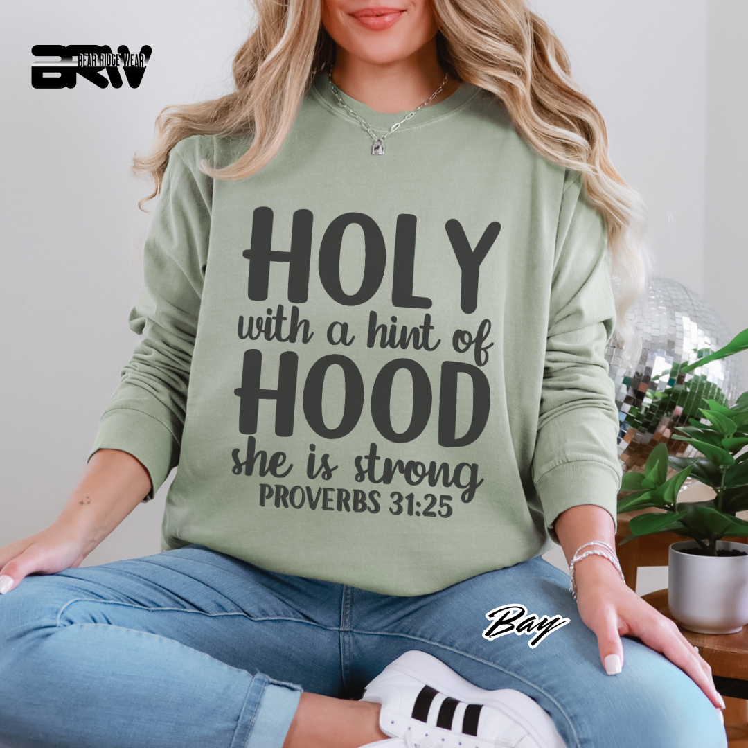 'Holy With A Hint' Faith Long-Sleeve Tee