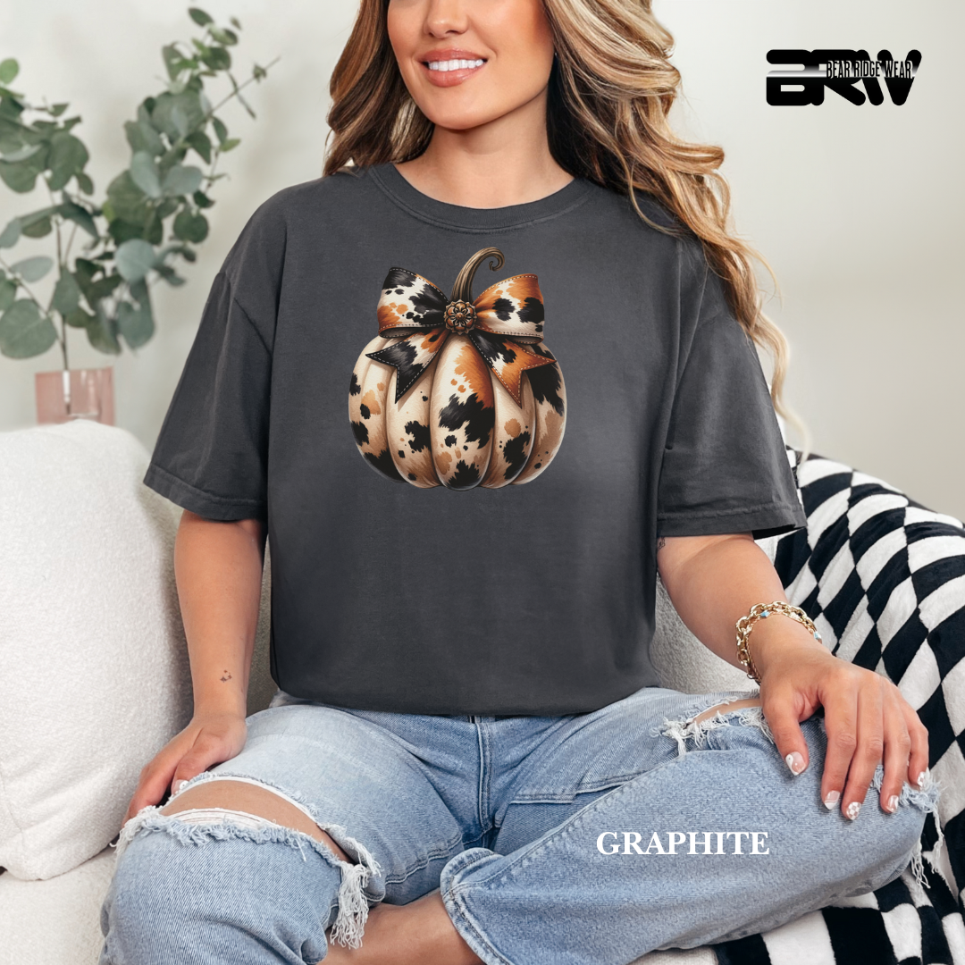 'Cow Hide Pumpkin' Fall Tee