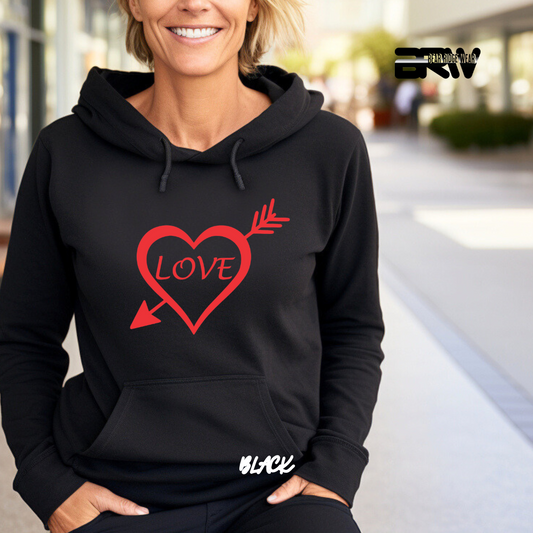 'Heart Pierced by an Arrow' Hoodie