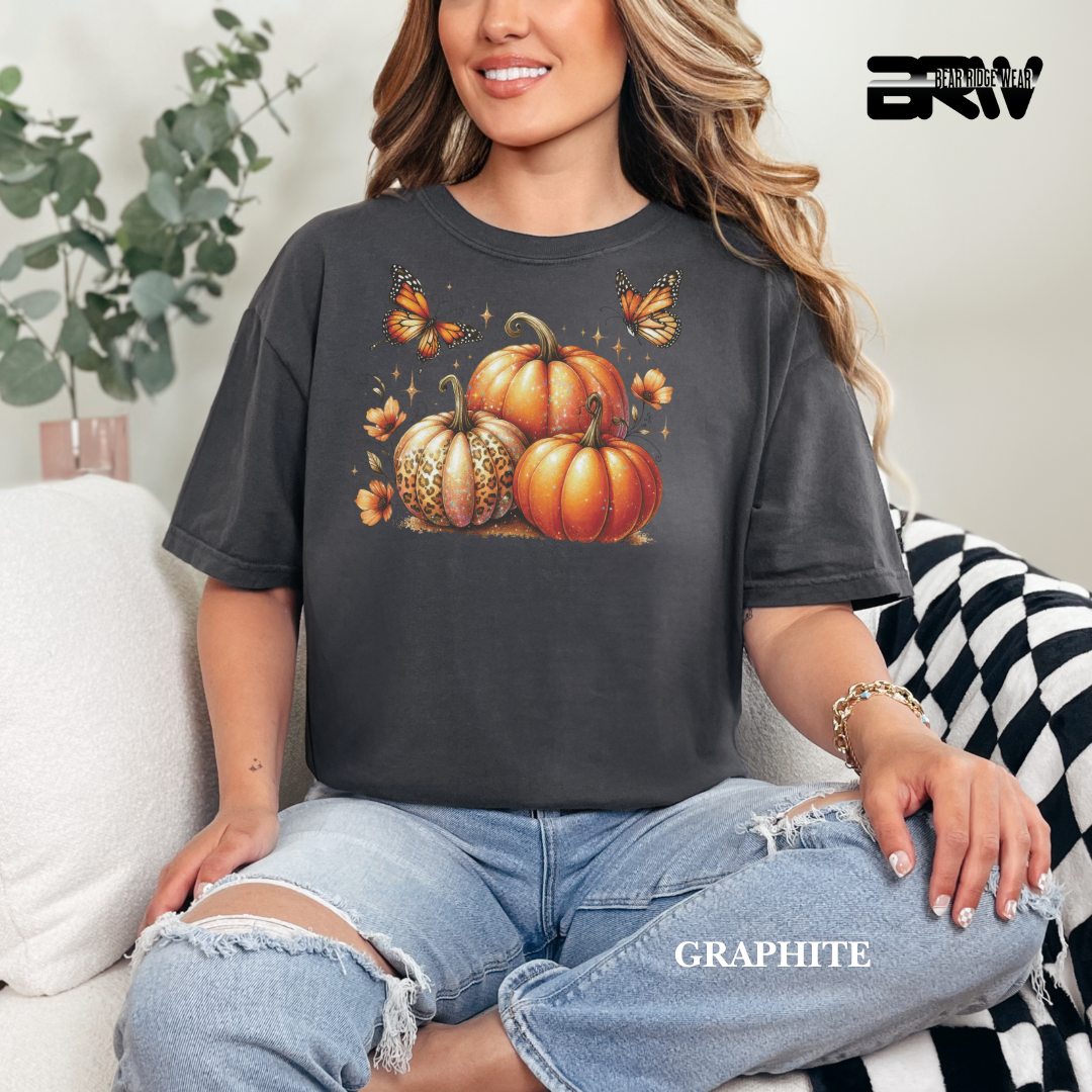 'Pumpkins And Butterflies' Fall Tee