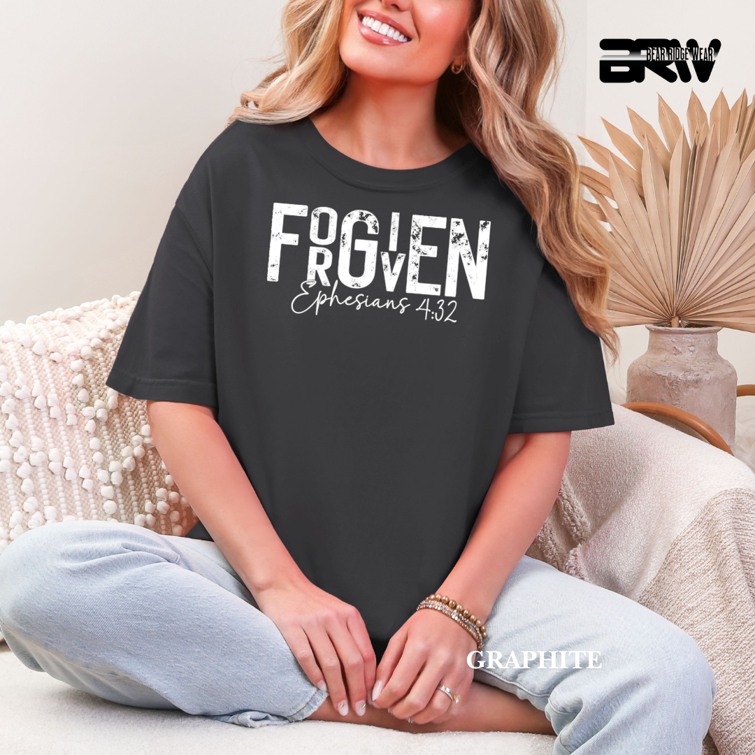 'Forgiven-White' Faith Tee