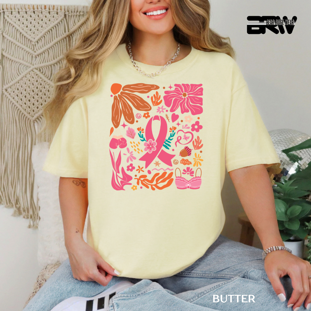 'Breast Cancer Boho' Awareness Tee
