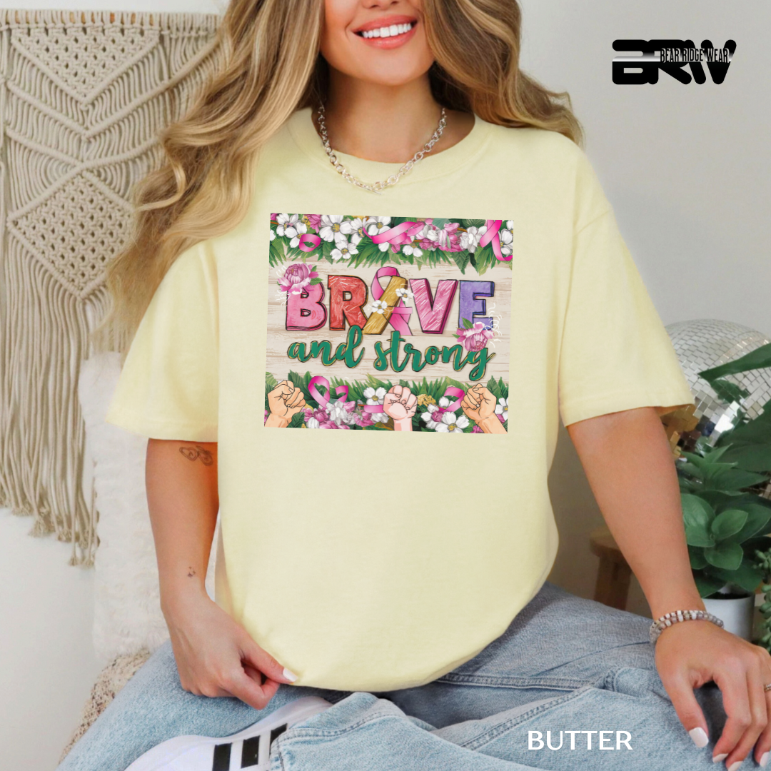'Brave and strong' Awareness Tee