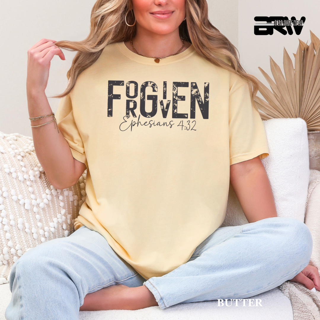 'Forgiven-White' Faith Tee