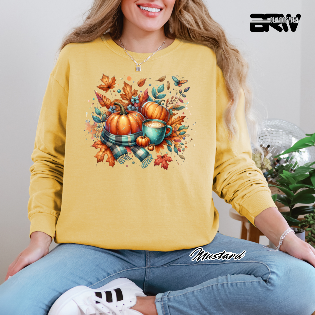 'Pumpkin Coffee' Fall Long-Sleeve Tee