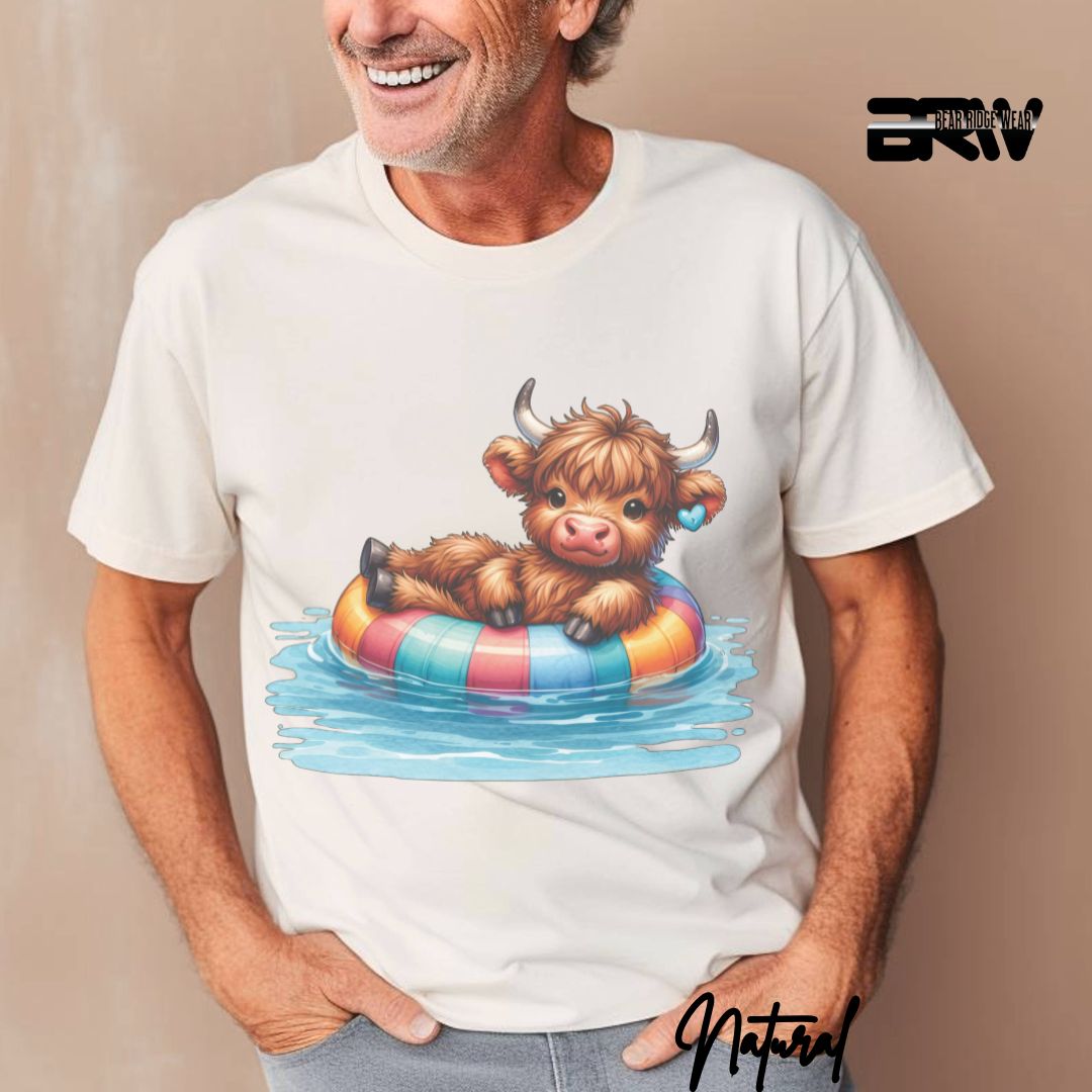 'Highland Cow-Float Summer T- Shirt