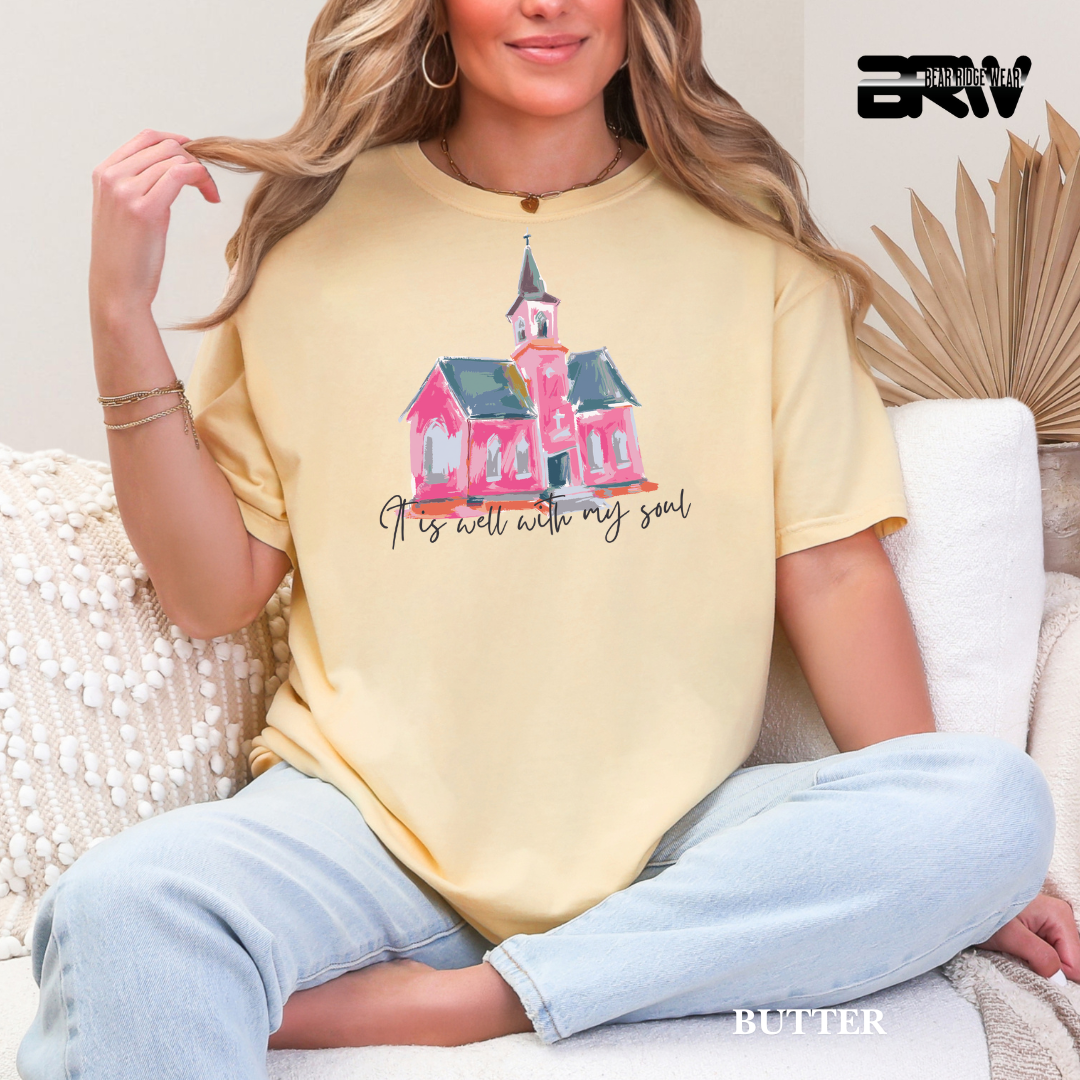 'It Is Well With My Soul - Black' Faith Tee