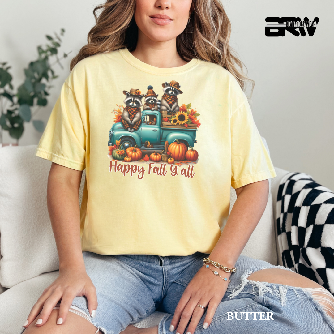 'Happy Fall Yall-Raccoons' Fall Tee