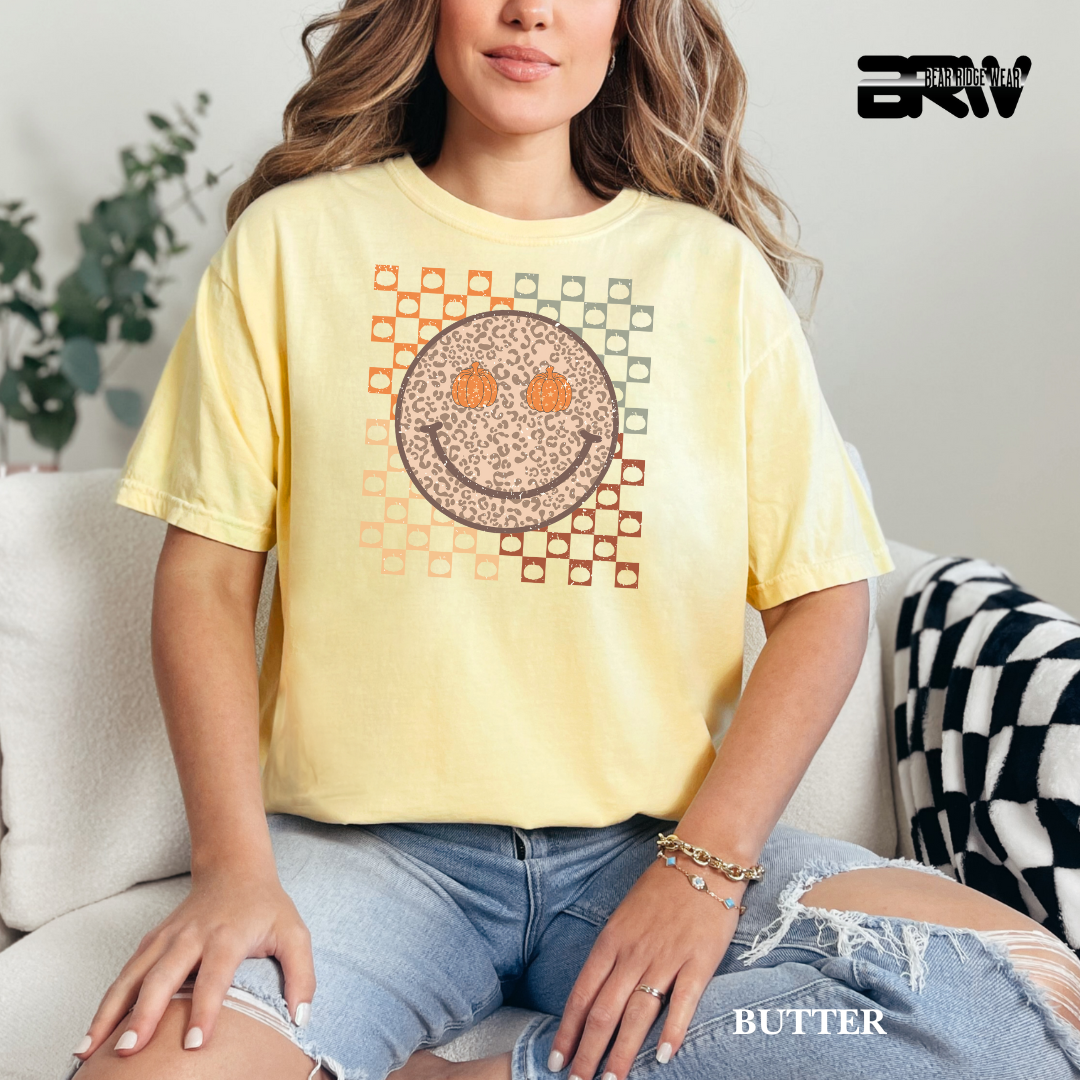 'Happy Face Pumpkin Eyes' Fall Tee