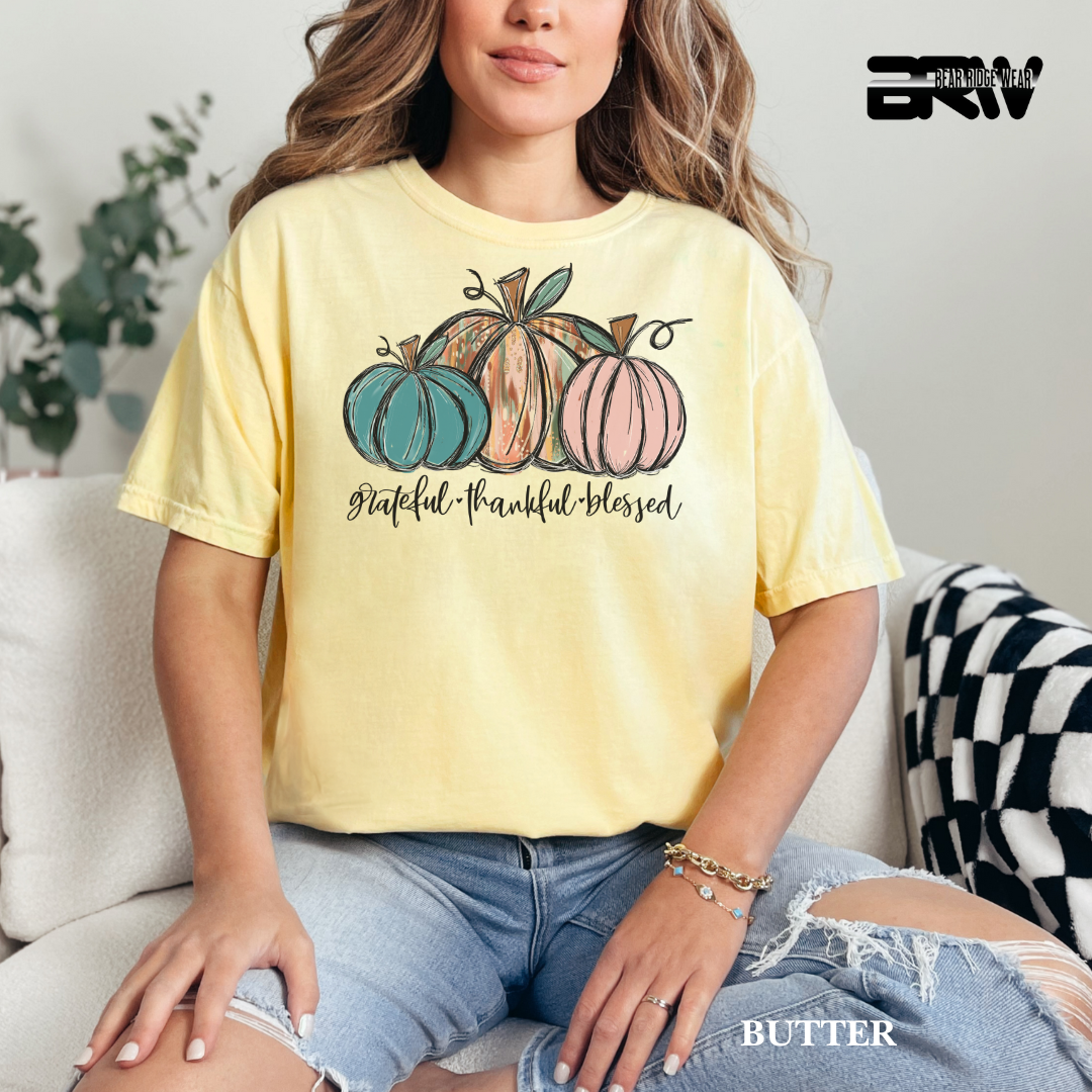 'Grateful Thankful Blessed' Fall Tee