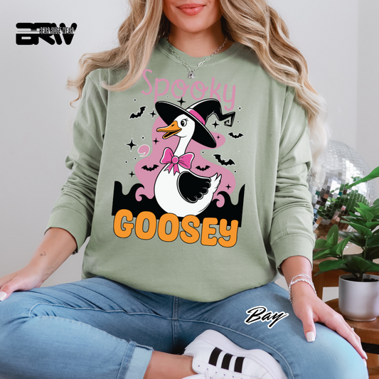 'Spooky Goosey' Fall Long-Sleeve Tee