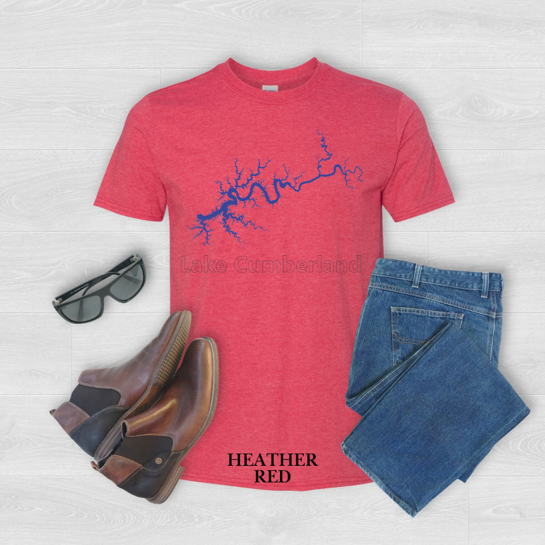 "Blue Lake Cumberland Map" Tee