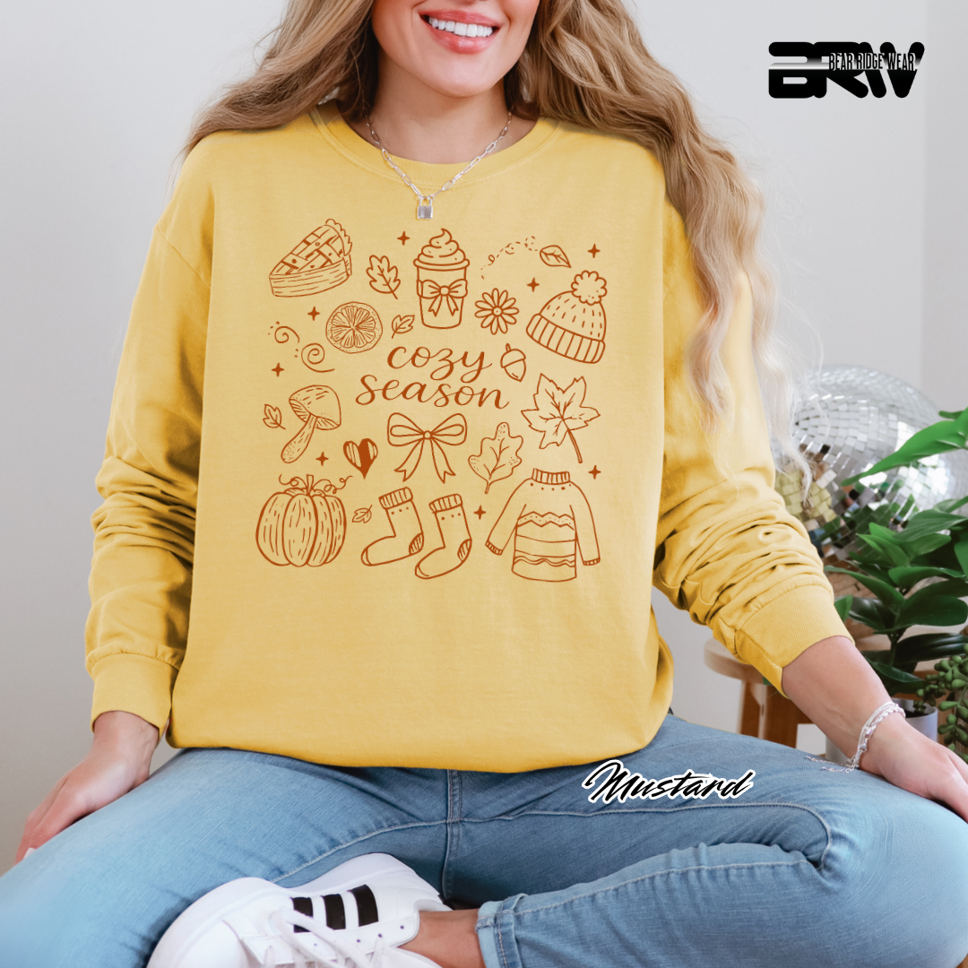 'Cozy Season Fall' Fall Long-Sleeve Tee