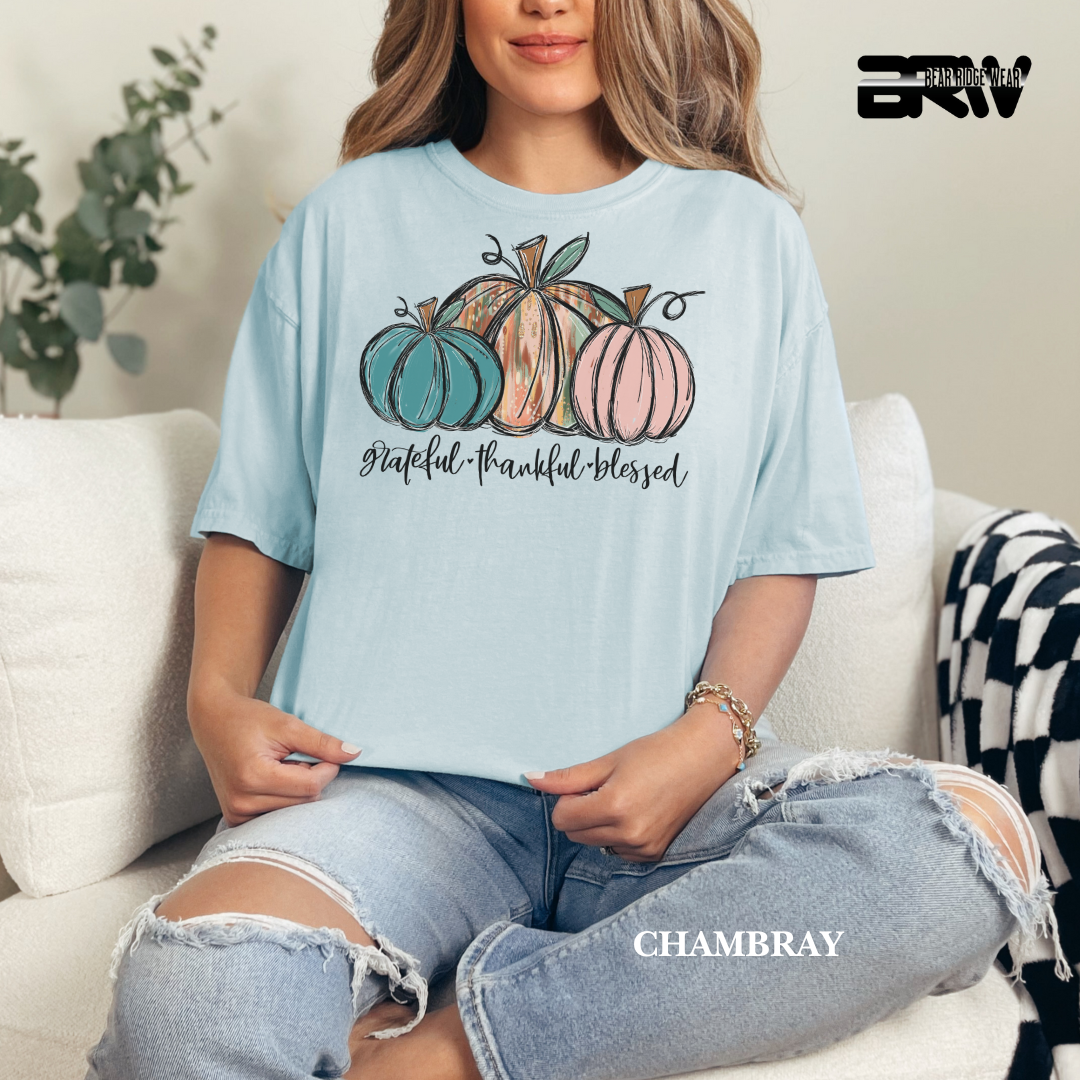 'Grateful Thankful Blessed' Fall Tee