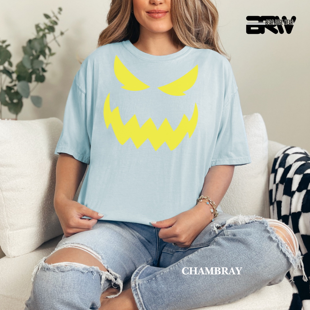 'Scary Pumpkin face' Fall Tee