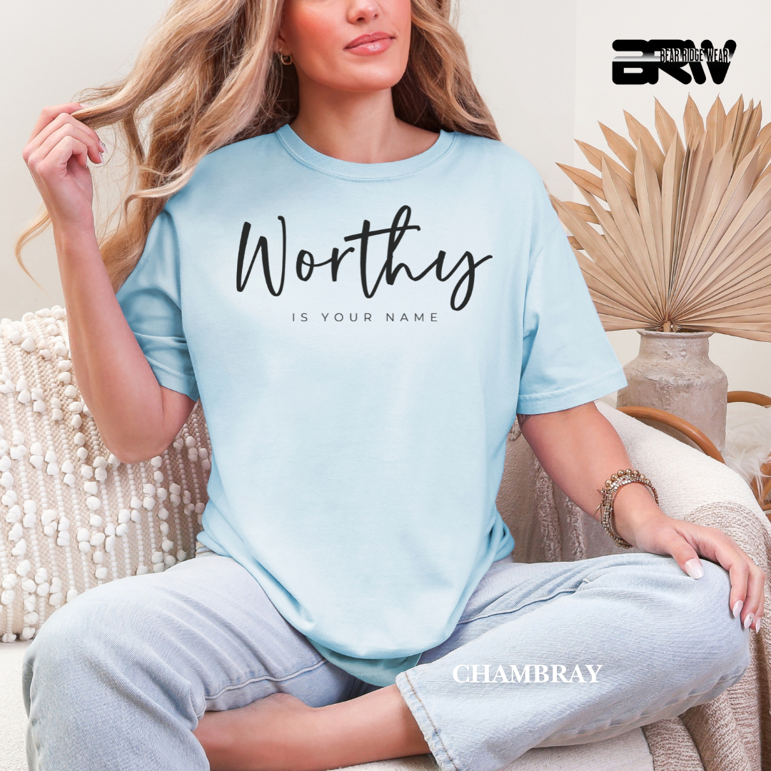 'Worthy-Black' Faith Tee