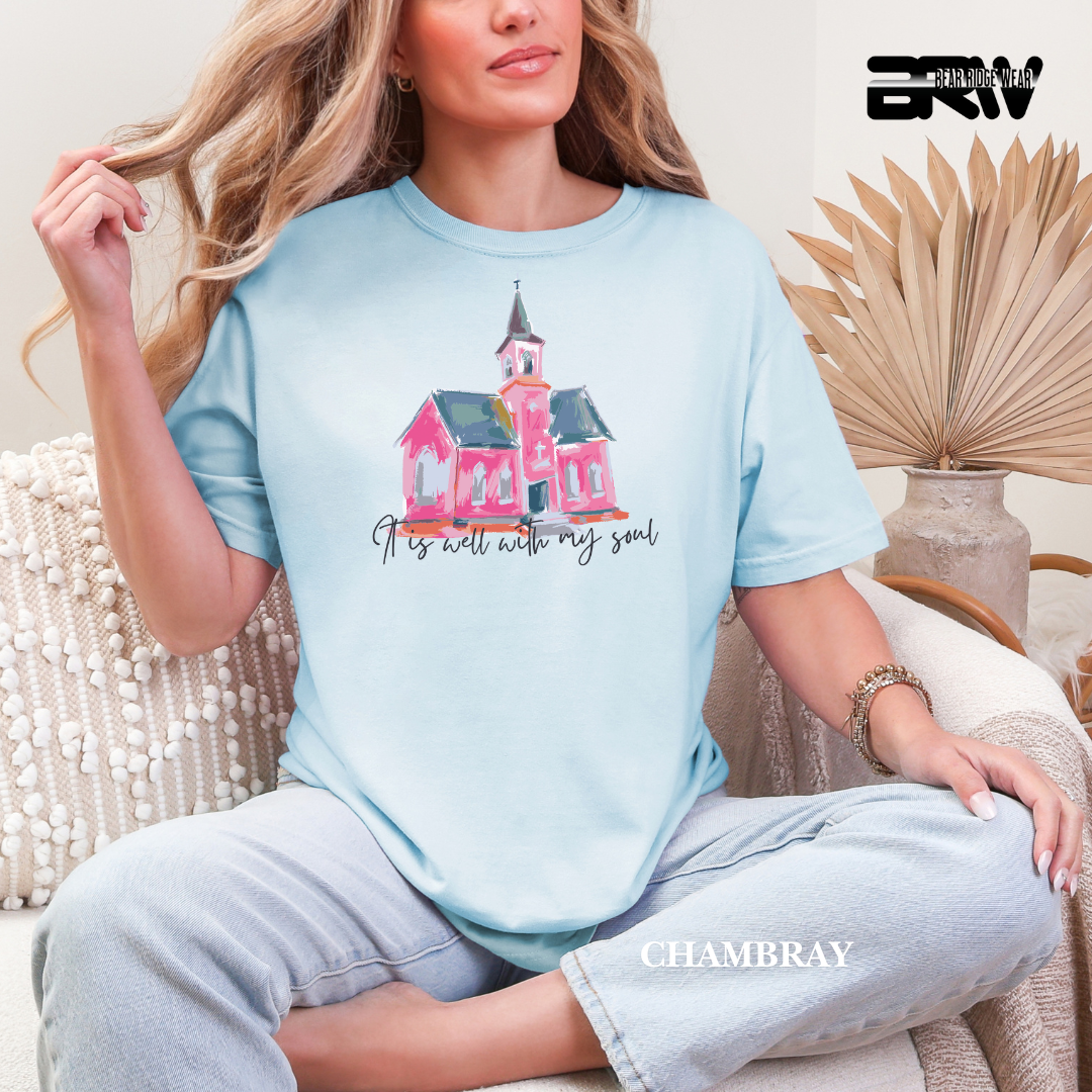 'It Is Well With My Soul - White' Faith Tee
