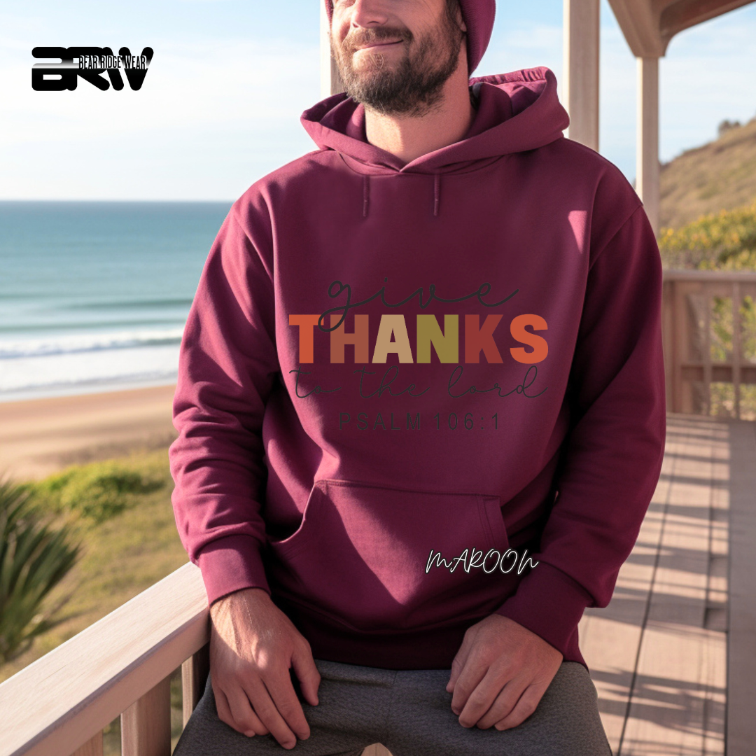 'Give Thanks To The Lord' Faith Hoodie