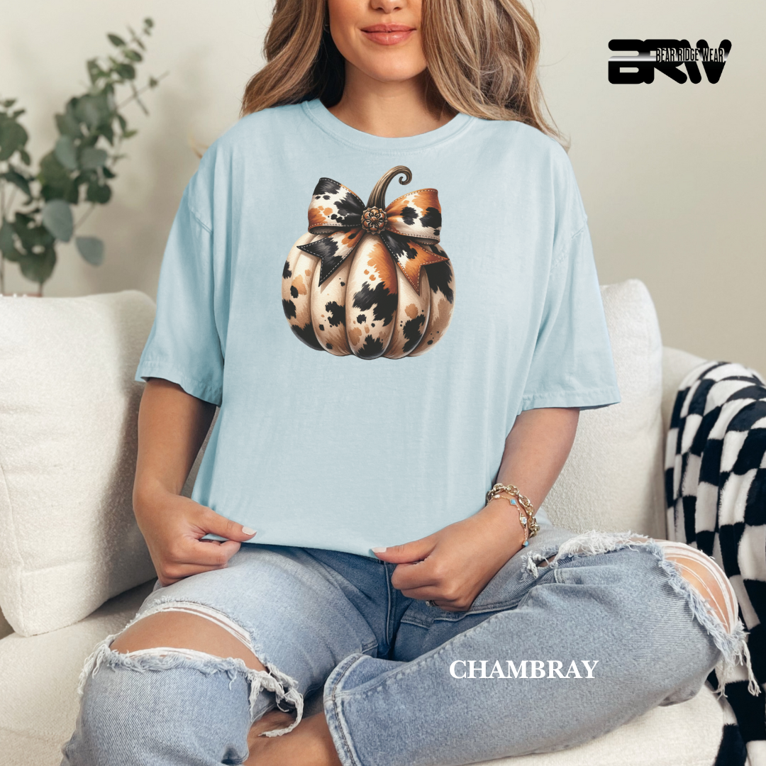 'Cow Hide Pumpkin' Fall Tee